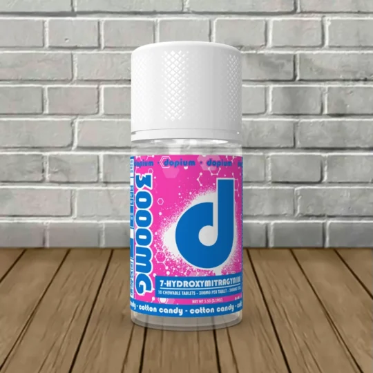 Dopium-7-Hydroxy-Tablets-3000mg-Cotton-Candy-10ct-Jar