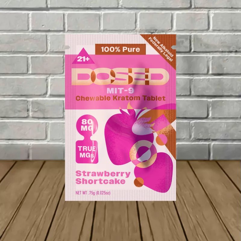 Dosed MIT-9 Extract Tablets 80mg 1ct - Strawberry Shortcake -- 1ct Sachet