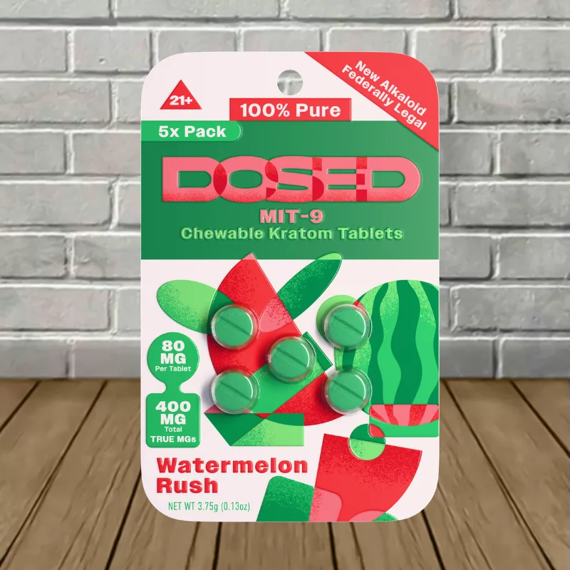 Dosed MIT-9 Extract Tablets 80mg 5ct - Watermelon Rush -- 5ct Blister