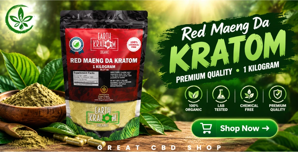 Earth Kratom Red Maeng Da Powder
