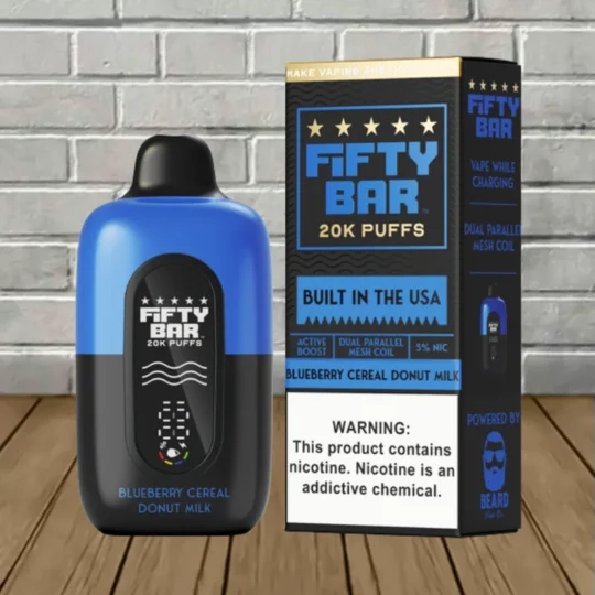 Fifty Bar Black Edition V2 Disposable 20k - Blueberry Cereal Donut Milk -- DISPOSABLE