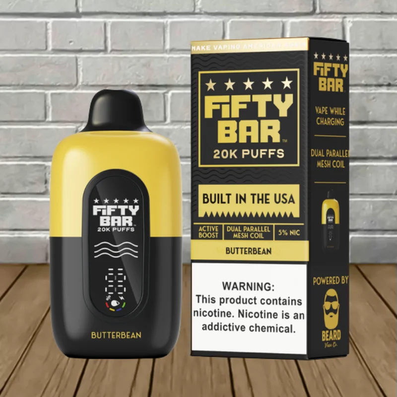 Fifty Bar Black Edition V2 Disposable 20k - Butterbean -- DISPOSABLE