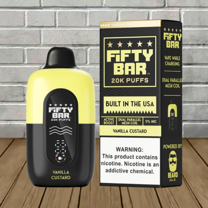 Fifty Bar Black Edition V2 Disposable 20k - Vanilla Custard -- DISPOSABLE