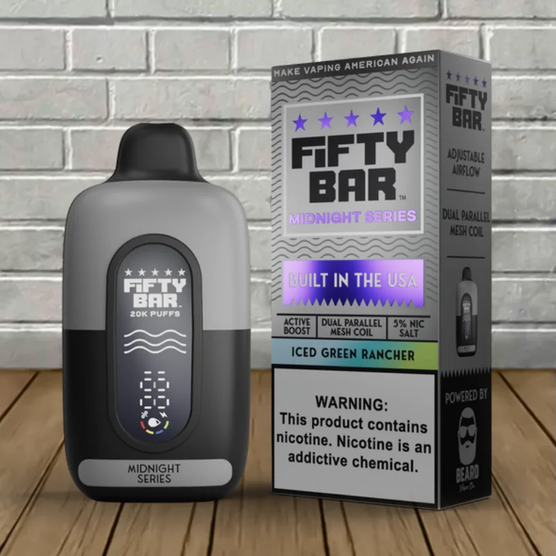 Fifty Bar Midnight Edition Disposable 20k - Iced Green Rancher -- DISPOSABLE