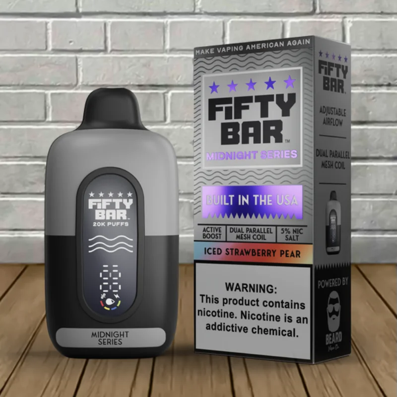 Fifty Bar Midnight Edition Disposable 20k - Iced Strawberry Pear -- DISPOSABLE