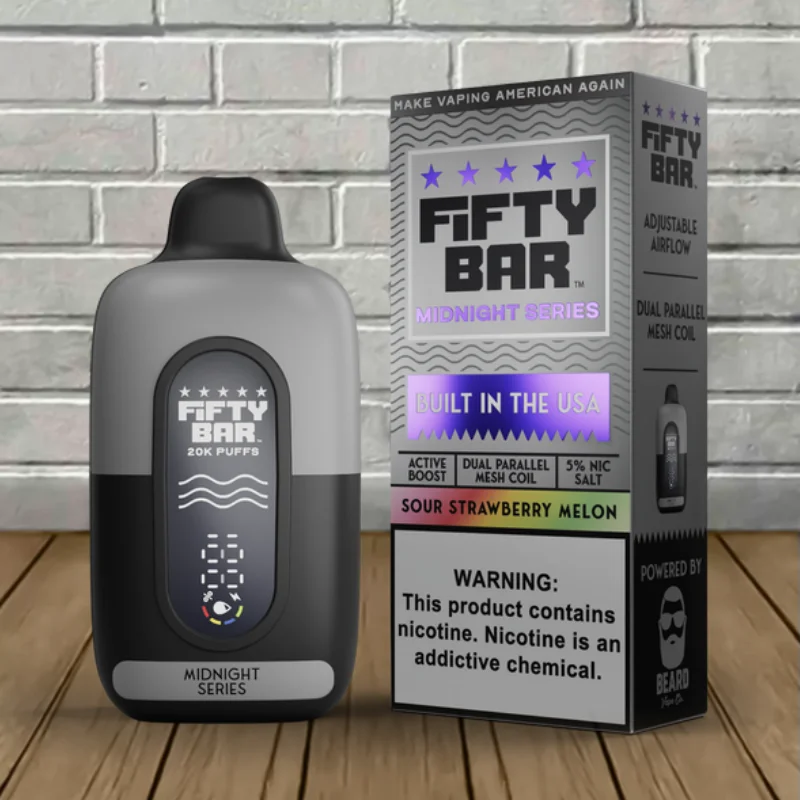 Fifty Bar Midnight Edition Disposable 20k - Sour Strawberry Melon -- DISPOSABLE