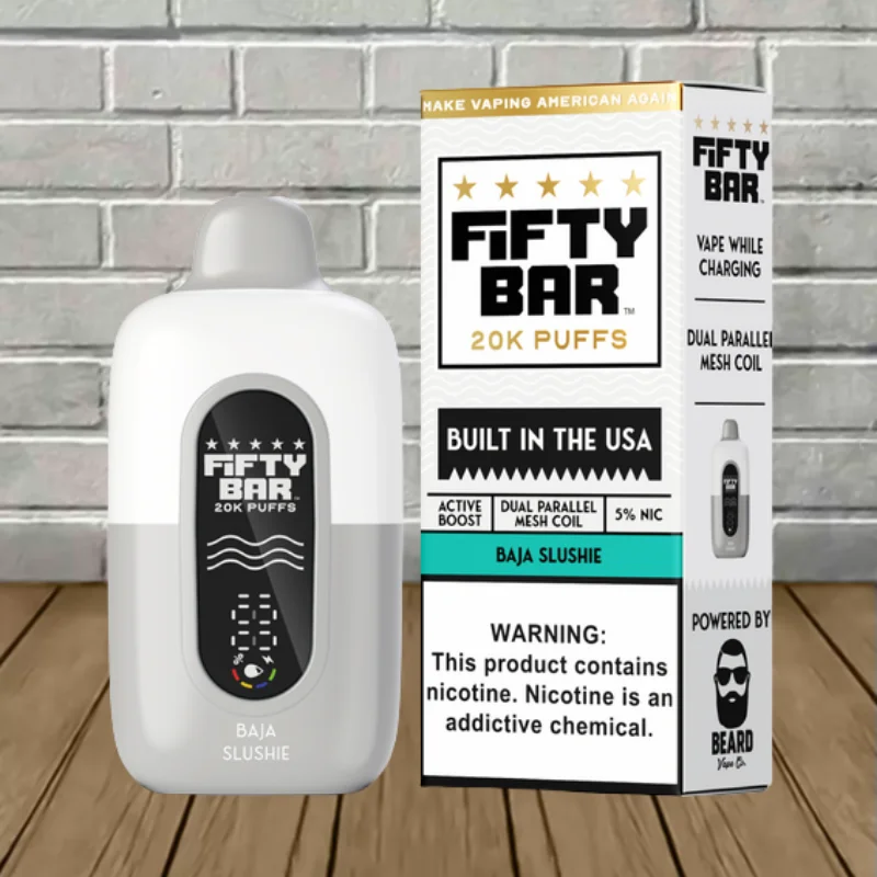 Fifty Bar White Edition V2 Disposable 20k - Baja Slushie -- DISPOSABLE