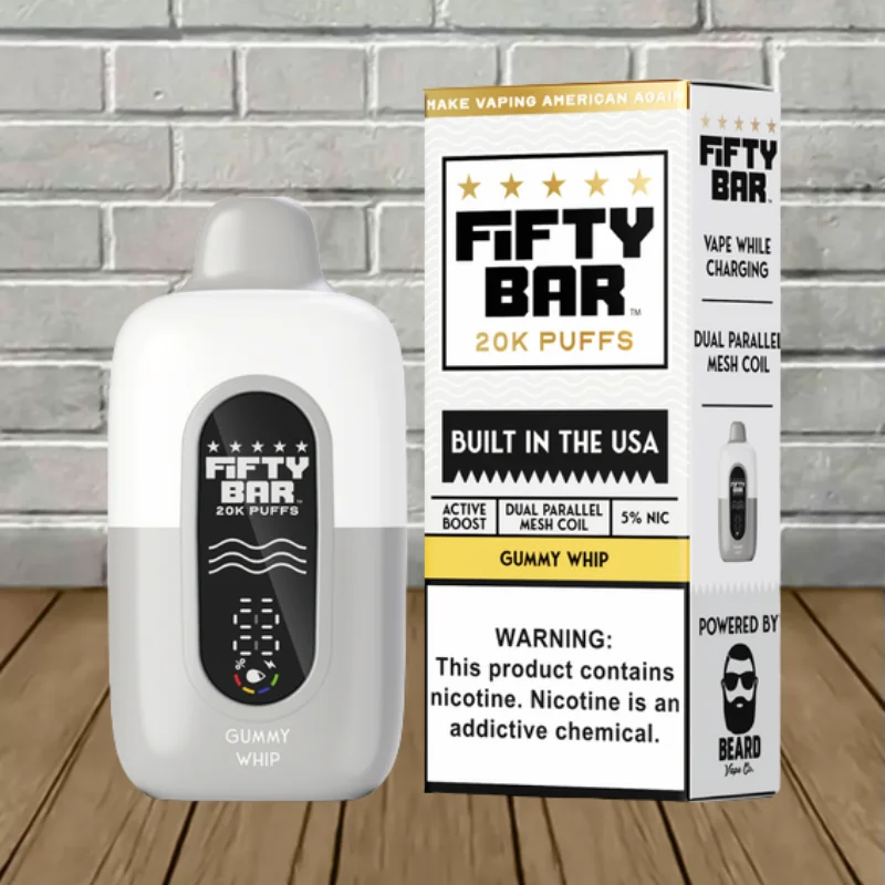 Fifty Bar White Edition V2 Disposable 20k - Gummy Whip -- DISPOSABLE