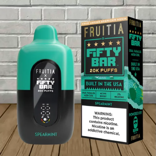 Fifty Bar x Fruitia Disposable 20k - Spearmint -- DISPOSABLE