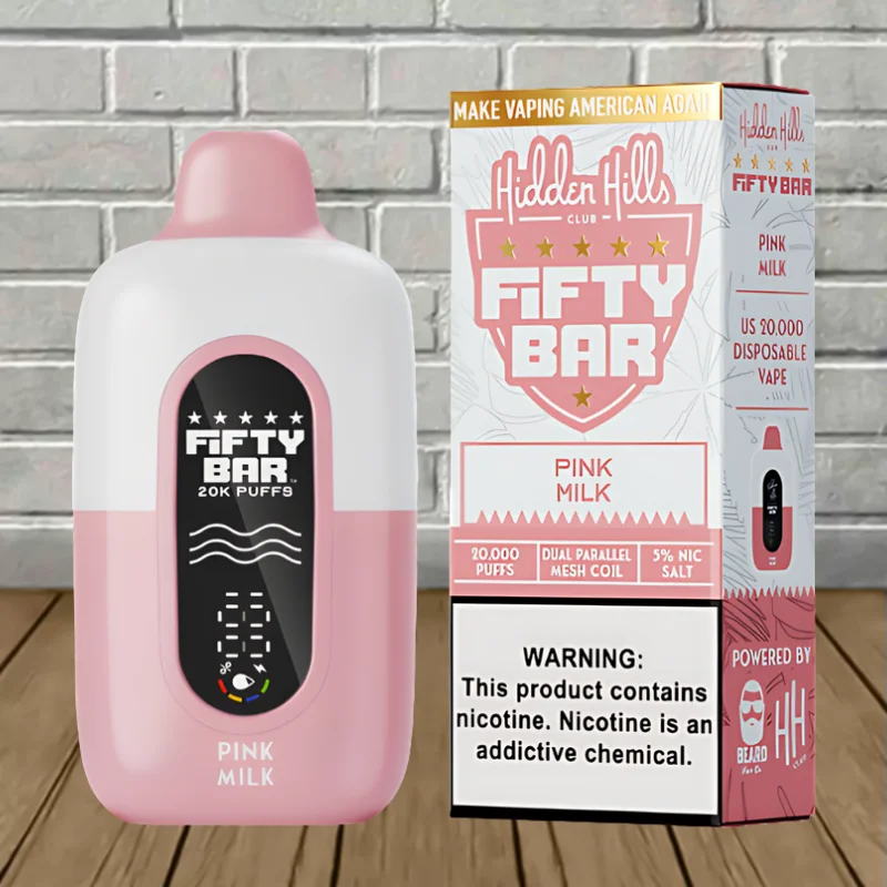 Fifty Bar x Hidden Hills Disposable 20k - Pink Milk -- DISPOSABLE