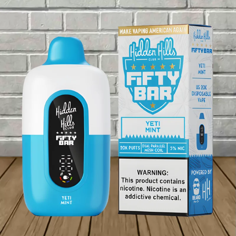 Fifty Bar x Hidden Hills Disposable 20k - Yeti Mint -- DISPOSABLE