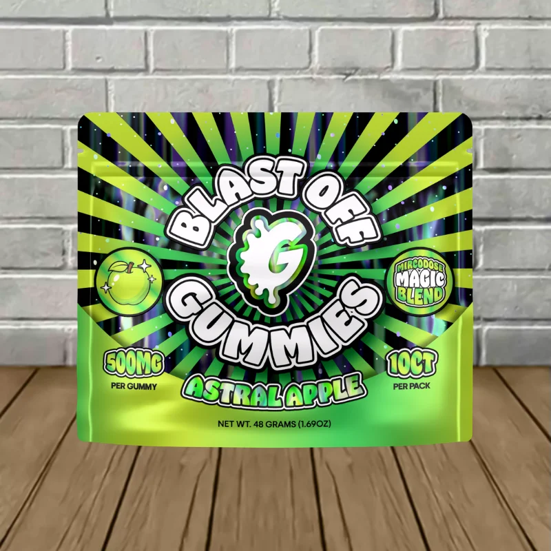 Goo'd Microdose Magic Blend Blast Off Gummies 500mg 10ct - Astral Apple -- 10ct Pack