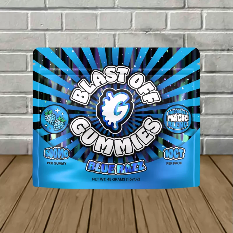 Goo'd Microdose Magic Blend Blast Off Gummies 500mg 10ct - Blue Razz -- 10ct