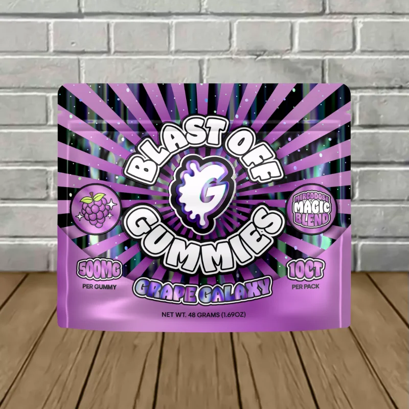 Goo'd Microdose Magic Blend Blast Off Gummies 500mg 10ct - Grape Galaxy -- 10ct Pack