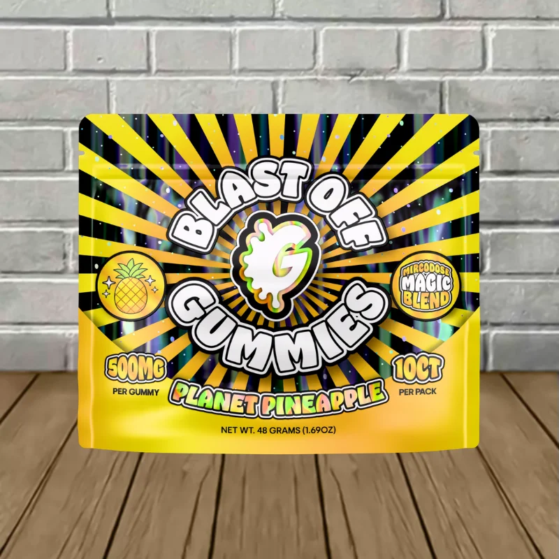 Goo'd Microdose Magic Blend Blast Off Gummies 500mg 10ct - Planet Pineapple -- 10ct