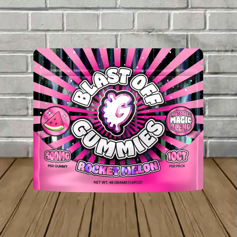 Goo'd Microdose Magic Blend Blast Off Gummies 500mg 10ct - Rocket Melon -- 10ct