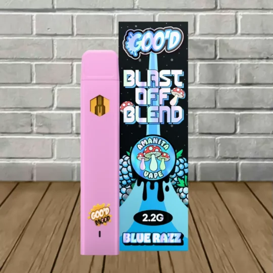 Goo'd Mood Blast Off Blend Amanita Disposable 2.2g - Blue Razz -- DISPOSABLE