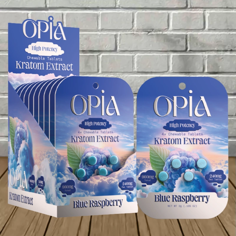 OPIA-High-Potency-Kratom-Extract-Tablets-240mg-Blue-Raspberry-4ct-x-10-40-Tablets-BULK-CASE