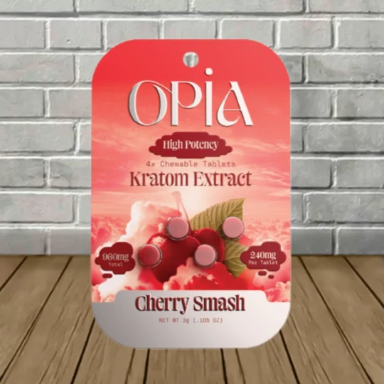 OPIA-High-Potency-Kratom-Extract-Tablets-240mg-Cherry-Smash-4ct-Blister-Pack