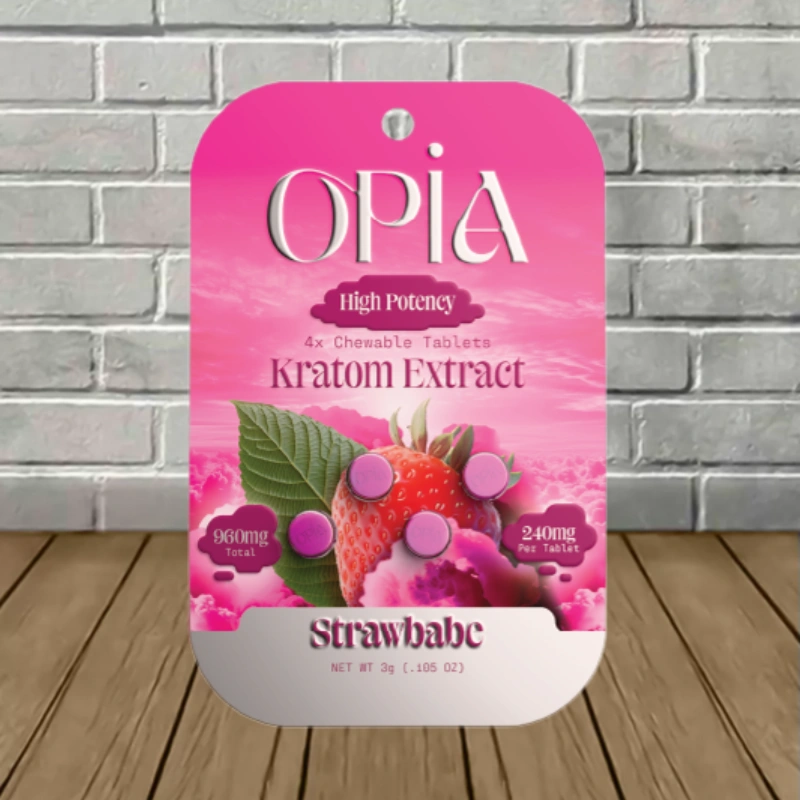 OPIA-High-Potency-Kratom-Extract-Tablets-240mg-Strawbabe-4ct-Blister-Pack