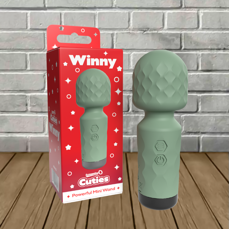 Screaming O Cuties Winny Vibrating Mini Wand – Sage Green