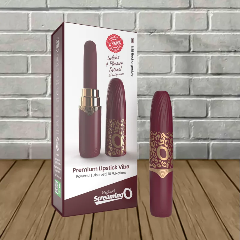 Screaming O Rechargeable Vibrating Lipstick - Merlot