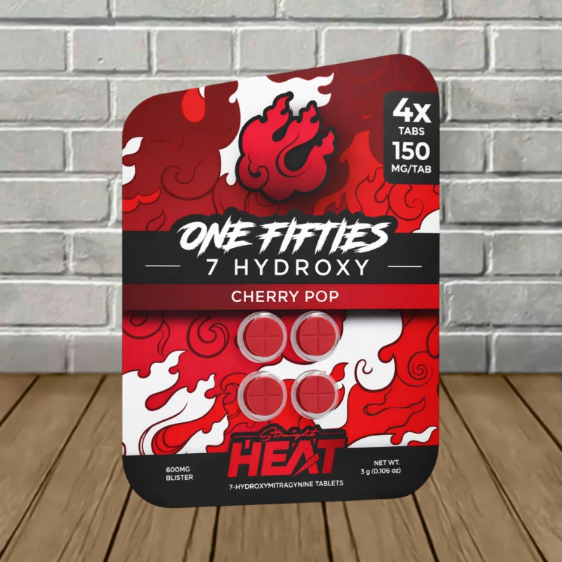 Straight-Heat-One-Fifties-7-Hydroxy-Tablets-600mg-Cherry-Pop-4ct-Blister-Pack