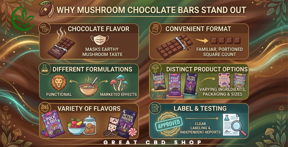 Why Mushroom Chocolate Bars Stand Out